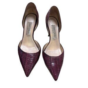 Jimmy Choo Women’s Burgundy Shoes/Heels/Crocodile Print Size 39.5 SKU 1811